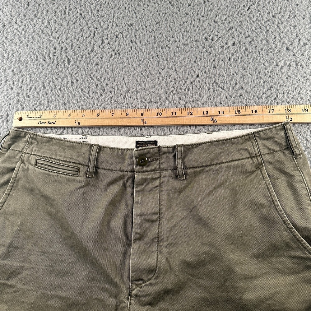 Wallace & Barnes Cotton Field Shorts Mens 36 Olive Button Fly Chino JC-83 - Picture 6 of 12